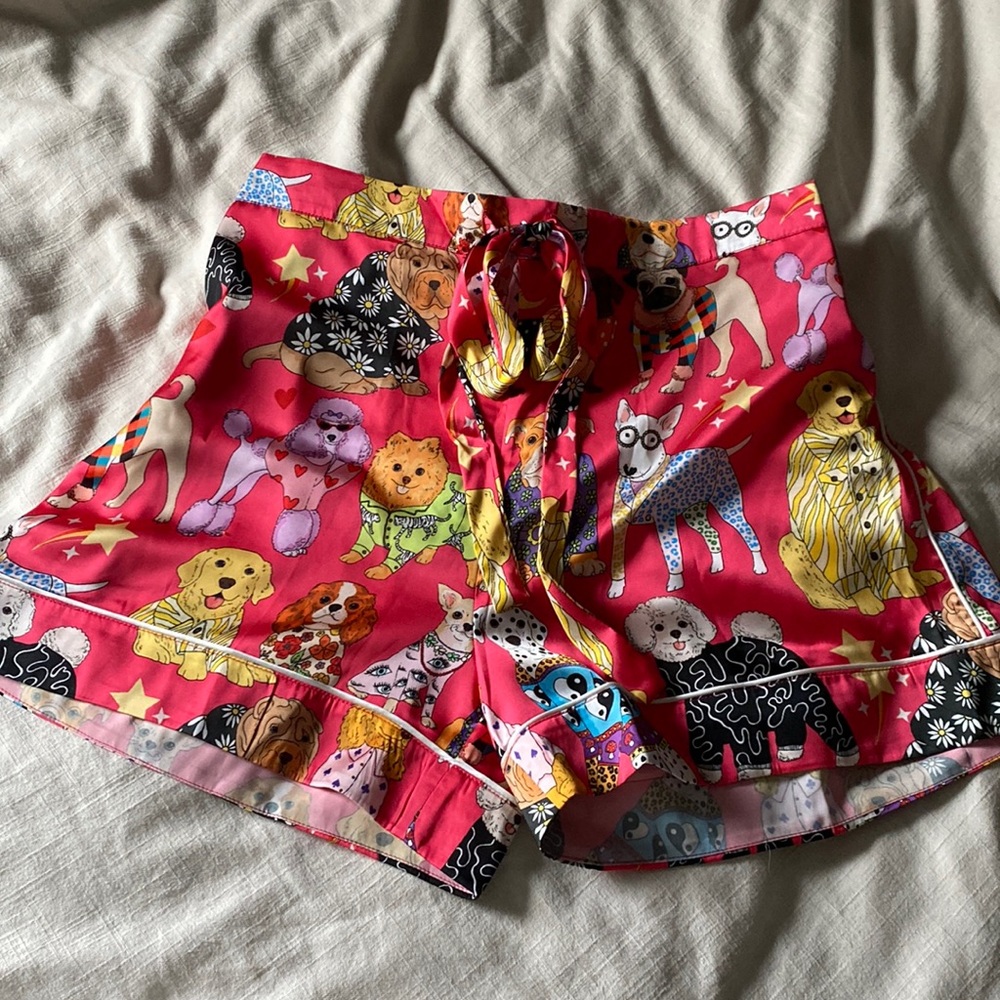 NWT Karen Mabon Dogs Pajama Shorts ONLY size L